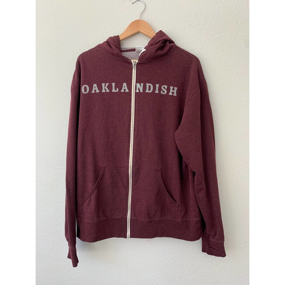 Maroon Oaklandish Tree of Life Classic Tree Logo Full-zip Sweatshirt Large